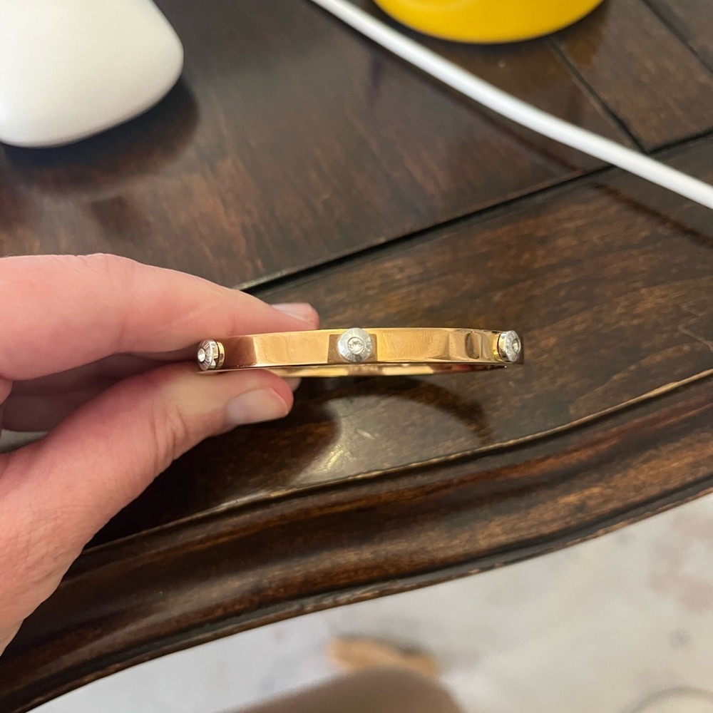 Rose Gold Henri Bendel bangle bracelet